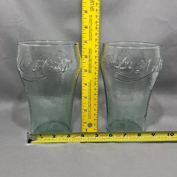 Indiana Glass Classic Coca Cola Coke Oversized Drinkware Glasses Green - Picture 15 of 16